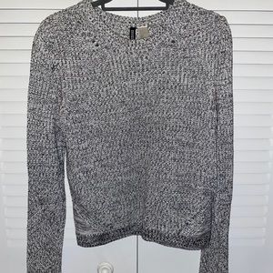 Knitted crew neck sweater